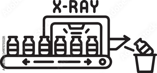 High-precision pharmaceutical quality control: X-ray inspection conveyor system for medication bottle verification, ensuring sterile, tamper-evident drug packaging compliance with FDA/EMA