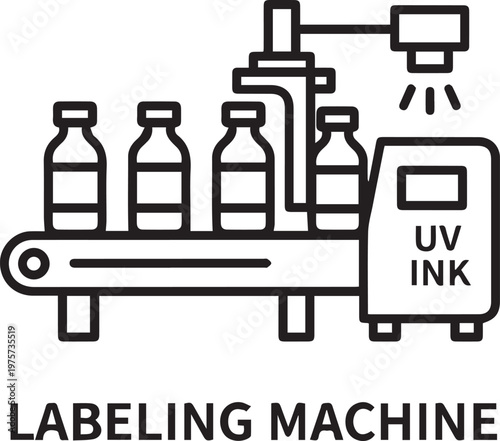 High-precision UV-curable inkjet labeling system for automated pharmaceutical liquid medication bottle production line with real-time quality control and traceability integration
