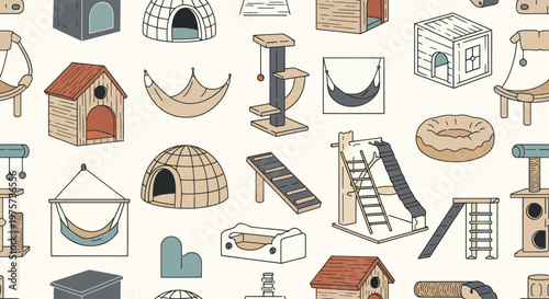 Cat tree and house furniture.