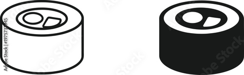 Two cylindrical objects with central openings a minimalist black and white illustration