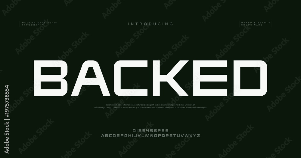 Fototapeta premium Modern Typography with the Word Backed on Dark Background
