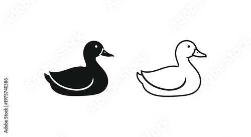 BlackAndWhiteDuckDesignsIdeas Vector