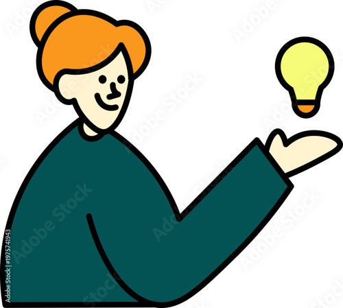 woman with creative idea partnership brainstorm