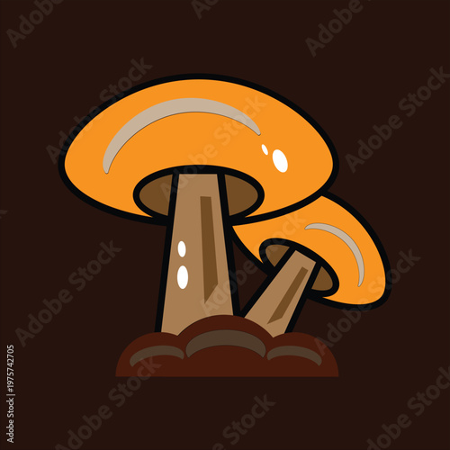 “Cute mushroom art 🍄 satisfying minimal vector design