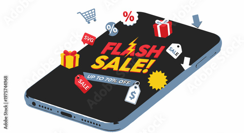 Mobile Flash Sale Promotion - Discounts and Online Shopping Offers
