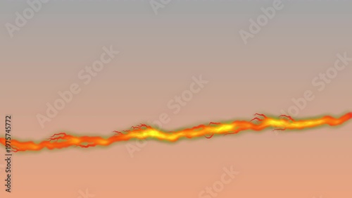 Fiery glowing wave line on warm gradient background.