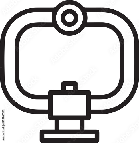 Premium Underwater Camera Mount Bracket Vector Icon – Professional Photography Gear Accessory for DSLR, GoPro, Action Cameras, Diving, Marine Filmmaking, Submersible Equipment, Waterproof