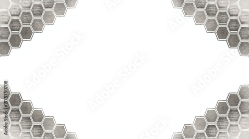 和のやさしさを表現した亀甲グレー背景素材