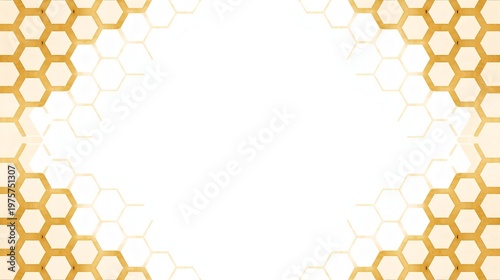 使いやすい水彩フレーム亀甲ゴールド背景