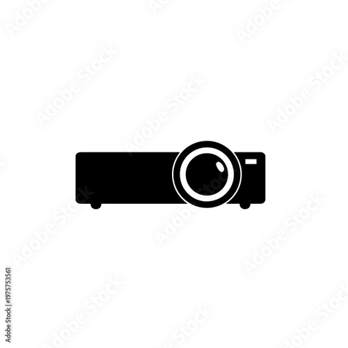 Projector Icon Vector Illustration – Multimedia Presentation Device Symbol