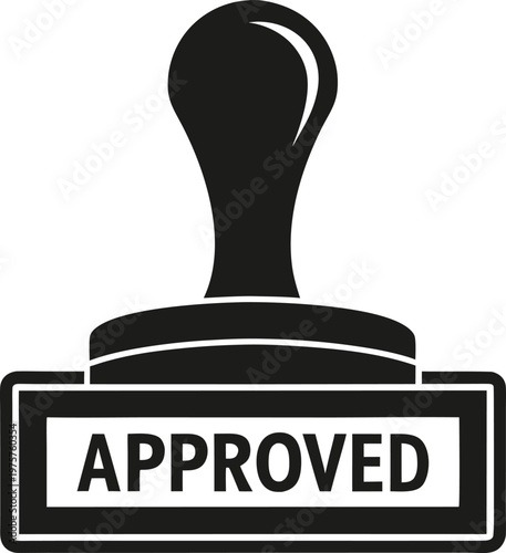 Approved Rubber Stamp Vector, illustration