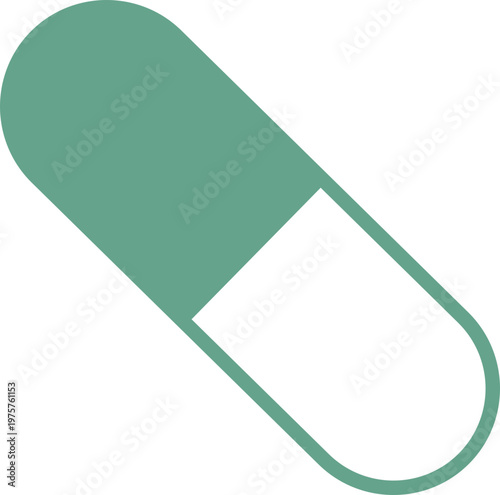 심플한 아이콘 캡슐 알약 치료제