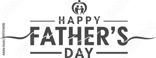 Happy father's day vintage style greeting card