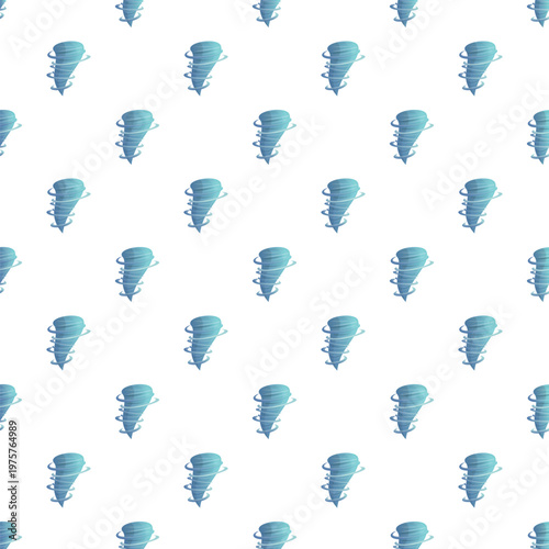 Tornado cyclones creating a blue destructive wind pattern