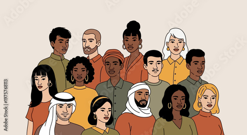 Diverse group of people from different cultures and ethnicities