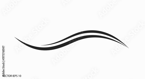 Free Download Abstract elegant swirl design in black on white background vector illustration - GFXLoad
