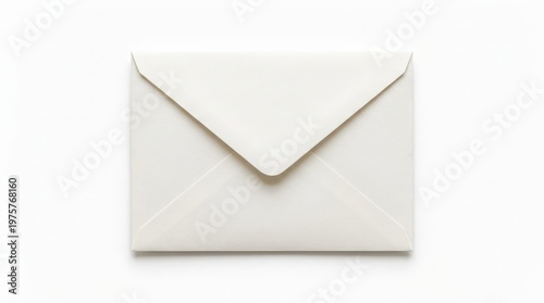 A flat mail envelope icon isolated on white, simple e-mail symbol, clean efficient atmosphere, ultra-realistic, no logos.