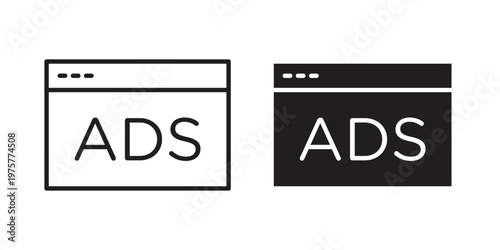 Ads icon for web and application. EPS10