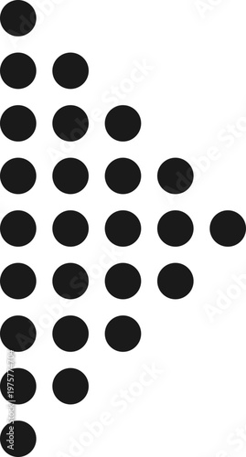 Arrow Made of Dots
