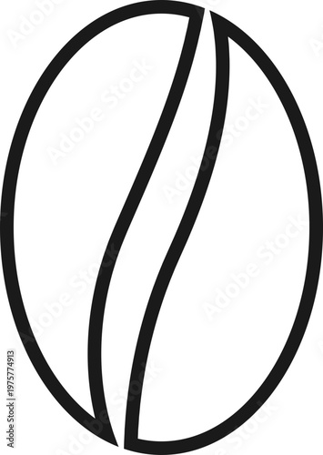 Abstract Coffee Bean Icon