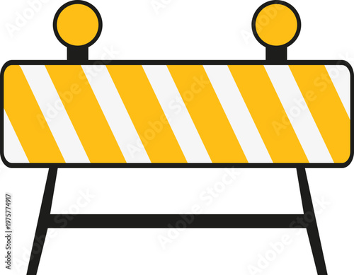 Construction Barricade with Lights