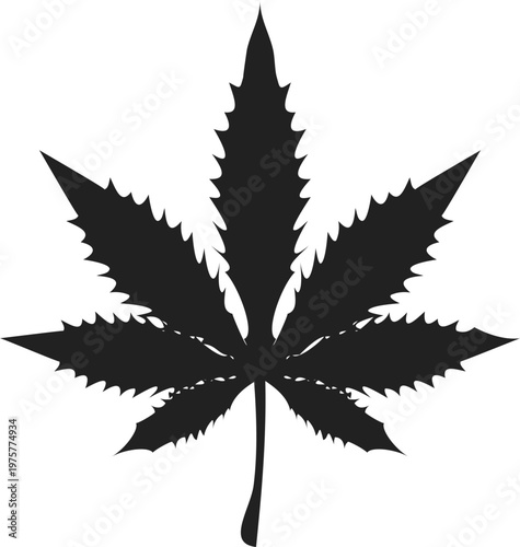 Cannabis Leaf Silhouette