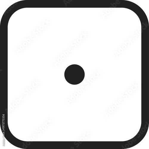 Single Dot On White Square