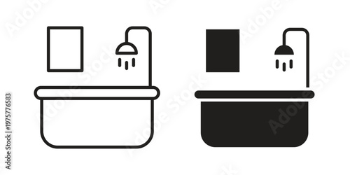 Bathroom icon for web and application. EPS10