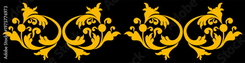 Floral pattern. wood carving pattern