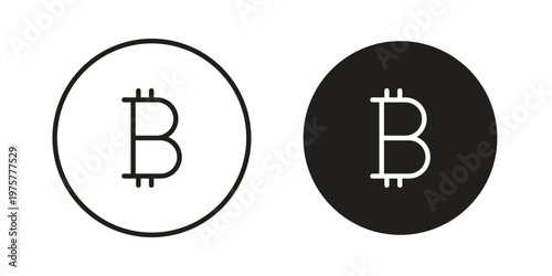 Bitcoin icon for web and application. EPS10