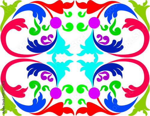 Floral pattern. wood carving pattern