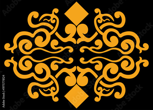 Floral pattern. wood carving pattern