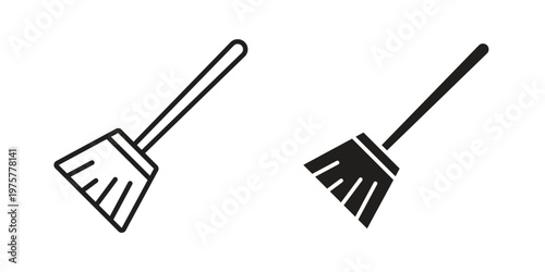 Broom icon for web and application. EPS10