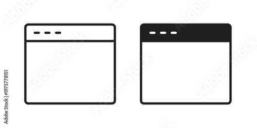 Browser icon for web and application. EPS10