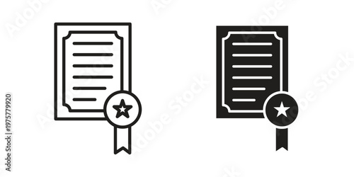 Certificate icon for web and application. EPS10