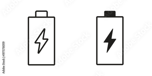 Charging battery icon for web and application. EPS10