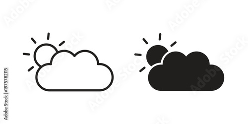 Cloudy Day icon for web and application. EPS10