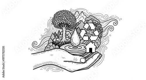 Eco friendly world in hand