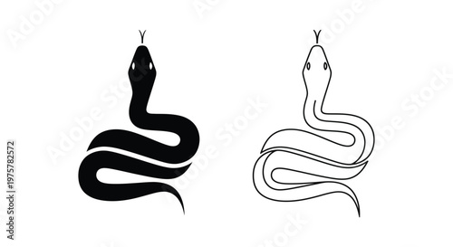 Snake Symbols Dual Serpent Designs  Meanings Vector