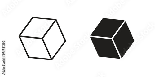 Cube icon for web and application. EPS10