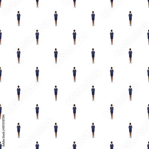 Flight attendant concept art creating a repetitive seamless pattern