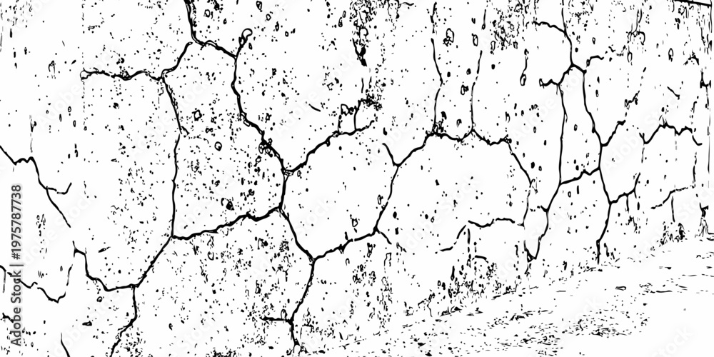 Fototapeta premium White Cracked Wall Background with Fine Fracture Lines and Minimal Distressed Texture.