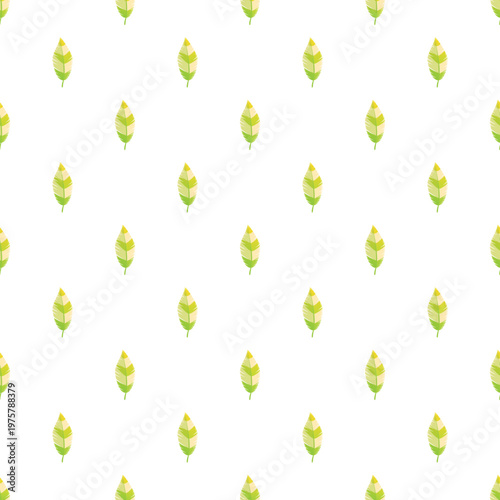 Repeating vibrant green leaves forming a fresh natural pattern