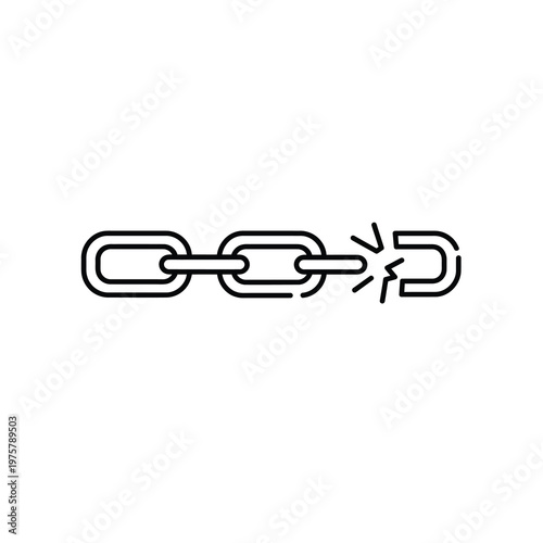 Vector of a broken chain with three links