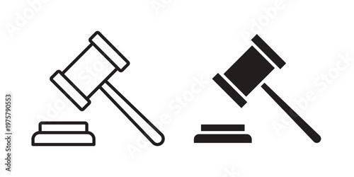 Gavel icon for web and application. EPS10