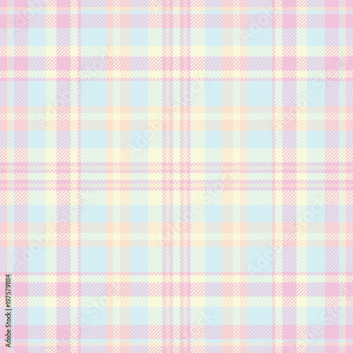 Trousers check fabric tartan, colourful vector pattern texture. Material seamless textile plaid background in light and beige colors.