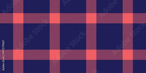40s pattern texture plaid, chequered seamless textile background. Stationary check vector tartan fabric in blue and red colors.