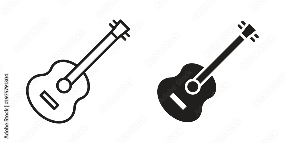 Naklejka premium Guitar icon for web and application. EPS10
