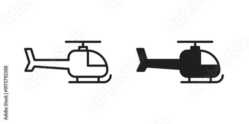Helicopter icon for web and application. EPS10