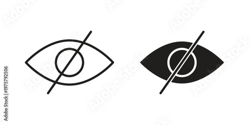 Hide icon for web and application. EPS10